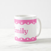 Mug Dentelle rose nommée d'Emily (Devant droit)