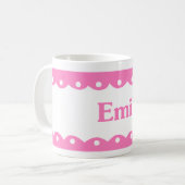 Mug Dentelle rose nommée d'Emily (Devant gauche)