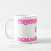 Mug Dentelle rose nommée d'Emily (Gauche)