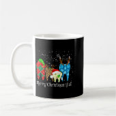 Mug Dentist Teeth Santa Hat Leopard Plaid Dental Merry (Gauche)