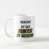 Mug Dentiste par chasseur de jour par week-end (Gauche)