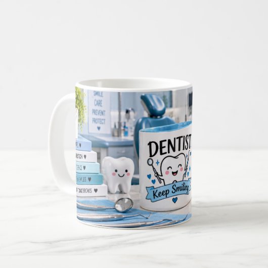 Mug Dentiste Sourire (Devant gauche)