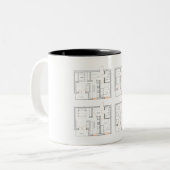 Mug d'entreprise avec plan détaillé (Devant gauche)