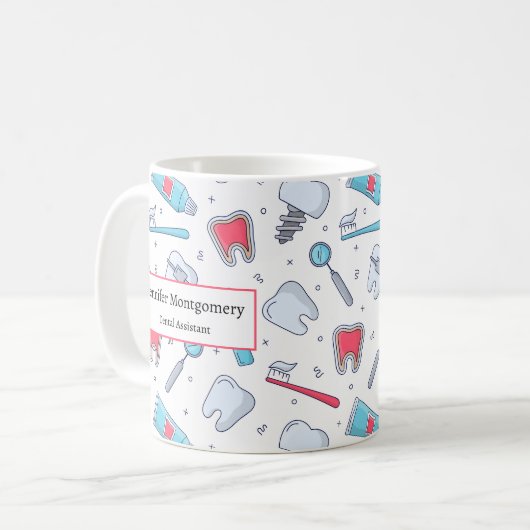 Mug Dents et outils Motif dentaire (Devant gauche)