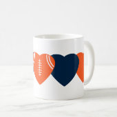 Mug Denver Broncos Football Coeur Design (Devant droit)