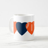 Mug Denver Broncos Football Coeur Design (Devant gauche)