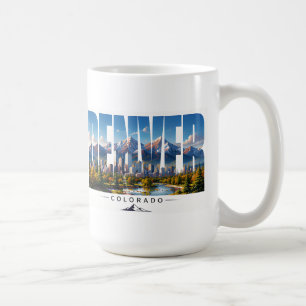 Mug Denver Colorado ligne d'horizon Montagne Rocheuse