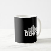 Mug Denver Colorado USA City Skyline Silhouette Outlin (Devant droit)