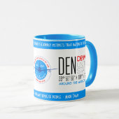 Mug Denver, États-Unis élégant (Devant droit)