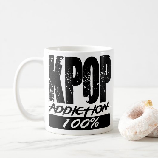 Mug Dépendance 100% de KPOP (Avec donut)