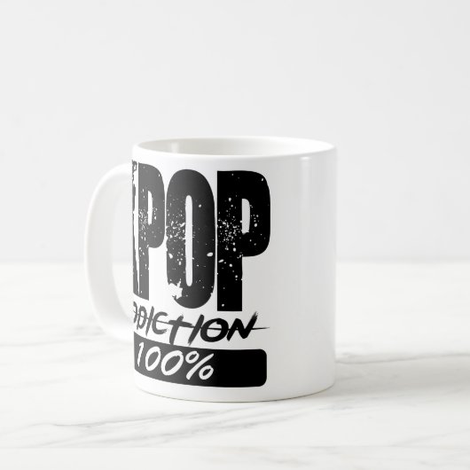 Mug Dépendance 100% de KPOP (Devant gauche)