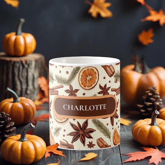 Mug d'épices d'automne personnalisé avec nom