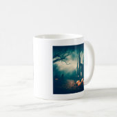 Mug Déplaisant Halloween Graveyard conception rustique (Devant droit)