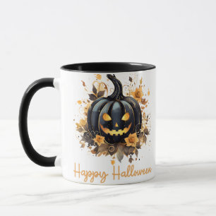 Mug Déplaisant Jack-O' Lantern Floral Halloween heureu