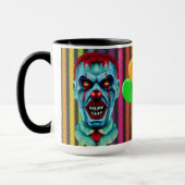 Mug Déplaisant Killer Clown Zombie Horror Art (Gauche)