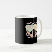 Mug Déplaisant - Squelette Tenue De Main Coeurs Douce (Devant droit)