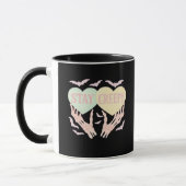 Mug Déplaisant - Squelette Tenue De Main Coeurs Douce  (Gauche)