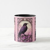 Mug Déplaisant Tarot Crow noir Pink Halloween (Centre)