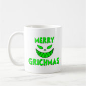Mug Déplaisant Vert Grinch Noël Visage noir Festif (Gauche)