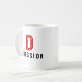 Mug Dépression, conception déprimée (Devant gauche)