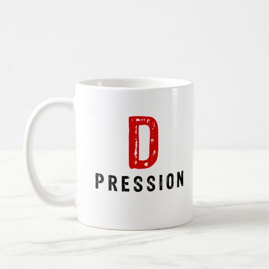 Mug Dépression, conception déprimée (Gauche)