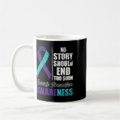 Mug Dépression suicidaire Aucune histoire ne devrait m (Gauche)
