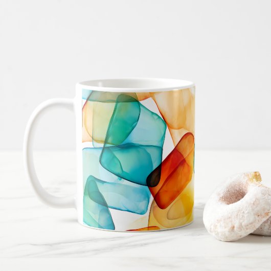 Mug Dérive de couleur côtière (Avec donut)