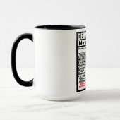 Mug Dermatologue Docteur Funny Éléments nutritionnels  (Gauche)