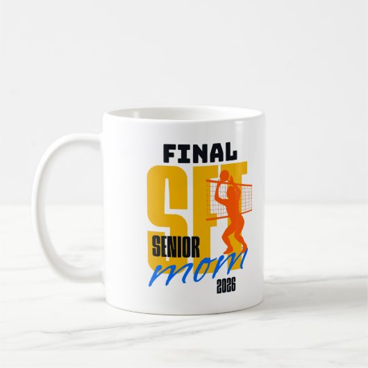 Mug Dernier Ensemble De Volleyball Maman Classe De Gra (Gauche)