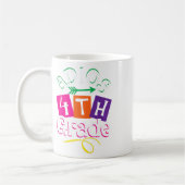 Mug Dernier jour de l'école Adios 4e année de diplôme (Gauche)