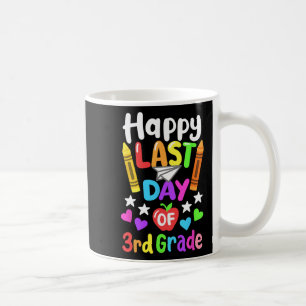 Mug Dernier Jour D'école 3e Année Promotion 2024 Enfan