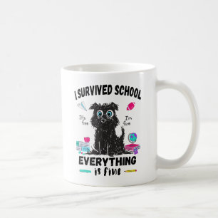 Mug Dernier jour d'école, j'ai survécu à l'école