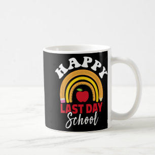 Mug Dernier Jour D'école Léopard Arc-En-Ciel Enseignan
