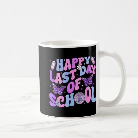 Mug Dernier Jour D'école Professeur Garçon Fille Diplô (Droite)