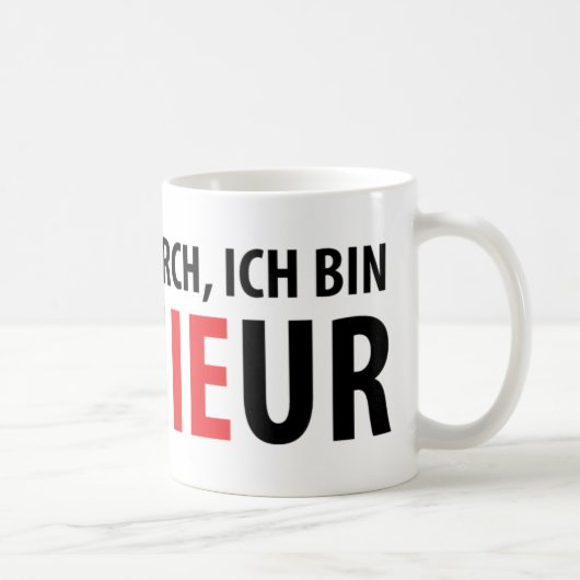 Mug Dernier mich duch bin Ingenieur (Droite)