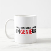 Mug Dernier mich duch bin Ingenieur (Gauche)