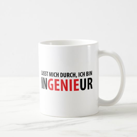 Mug Dernier mich duch bin Ingenieur (Droite)