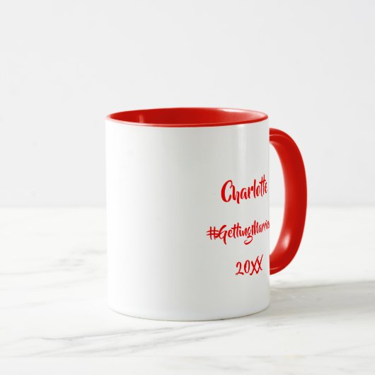 Mug Dernier Noël Comme Une Miss Citation Script Mignon (Devant droit)