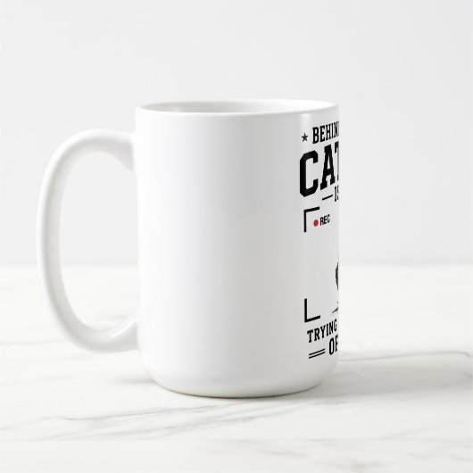 Mug Derrière chaque bon receveur se cache une maman qu (Gauche)
