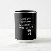 Mug Derrière chaque comptable Café Drôle Comptabilité (Centre)