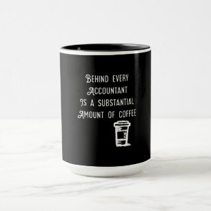 Mug Derrière chaque comptable Café Drôle Comptabilité