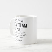 Mug Derrière chaque grande équipe, c'est vous Nom pers (Devant gauche)