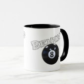 Mug Derrière Le Huit Bal | Drôle "Derrière la balle de (Devant droit)