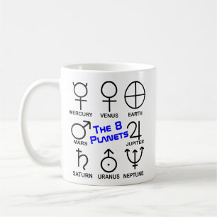 Mug des 8 planètes par symbole