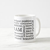 Mug Des affirmations positives d'image saine (Devant droit)