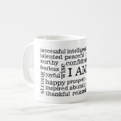 Mug Des affirmations positives d'image saine (Devant gauche)