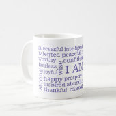 Mug Des affirmations positives JE SUIS des (Devant gauche)