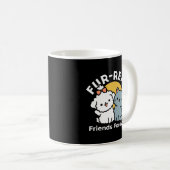 Mug Des amis vrais pour toujours | Cute Cat & Chien Du (Devant droit)