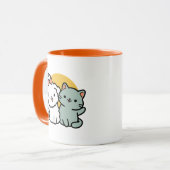 Mug Des amis vrais pour toujours | Cute Cat & Chien Du (Devant gauche)