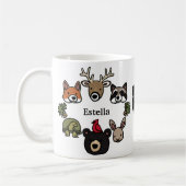 Mug Des animaux de forêt mignons et amicaux, ajoutez v (Gauche)
